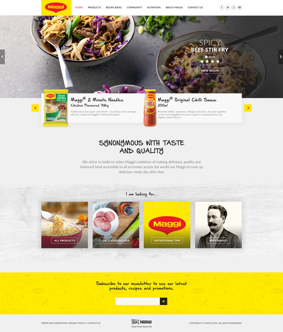 Nestlé Professional Maggi Web Design Pitch