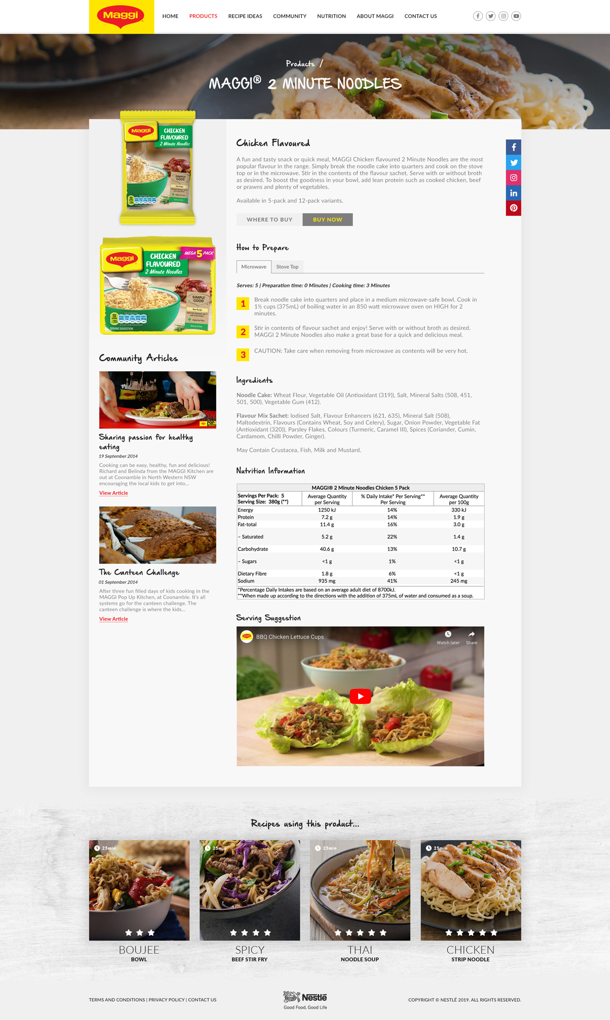 Nestlé Professional Maggi Web Design Pitch