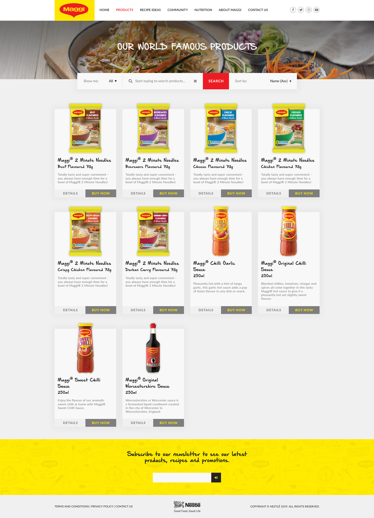 Nestlé Professional Maggi Web Design Pitch