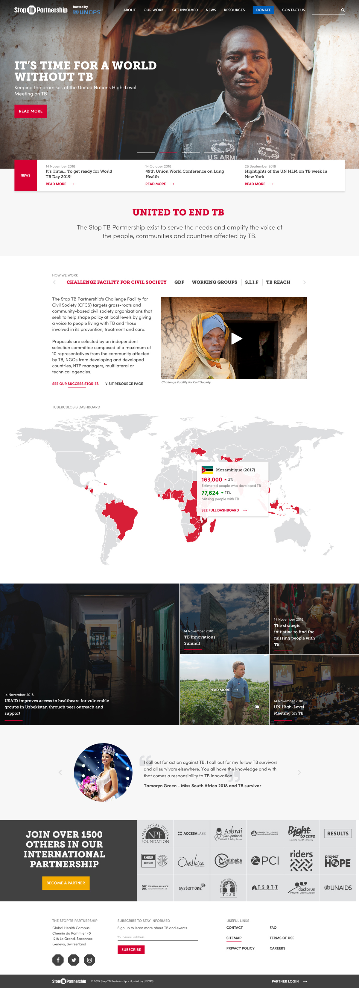 Stop TB Partnership Web Redesign