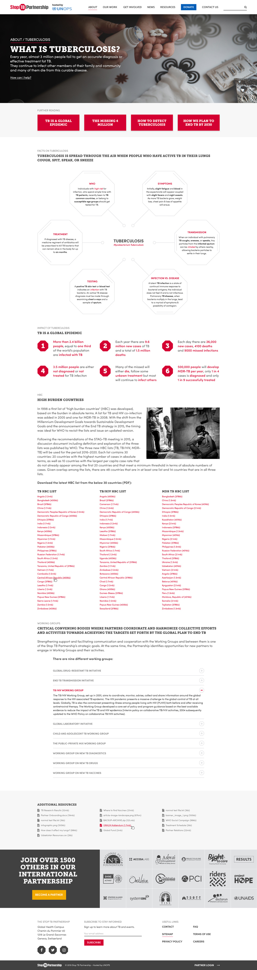 Stop TB Partnership Web Redesign